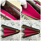 Louis Vuitton Monogram Portefeuille Clemence Zippy Wallet — view 7