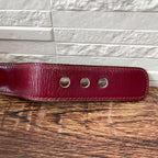 Hermes Leather Buckle Gold Belt Bordeaux — view 6