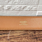 Hermes Leather Buckle Gold Belt Bordeaux — view 7