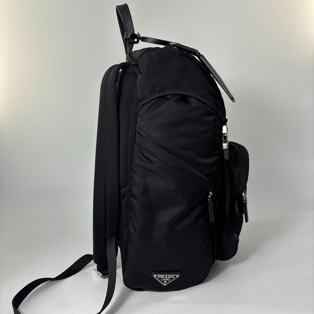 Prada Tessuto Nylon Backpack Black — view 4