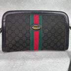Gucci GG Sherry Line Shoulder Bag Black Leather — view 2