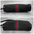 Gucci GG Sherry Line Shoulder Bag Black Leather — view 8