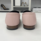 Hermes Royale Leather Fringe Loafers Pink White — view 5