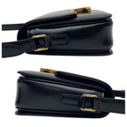 Celine Leather Teen Triomphe Shoulder Bag Black — view 3