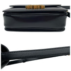 Celine Leather Teen Triomphe Shoulder Bag Black — view 7