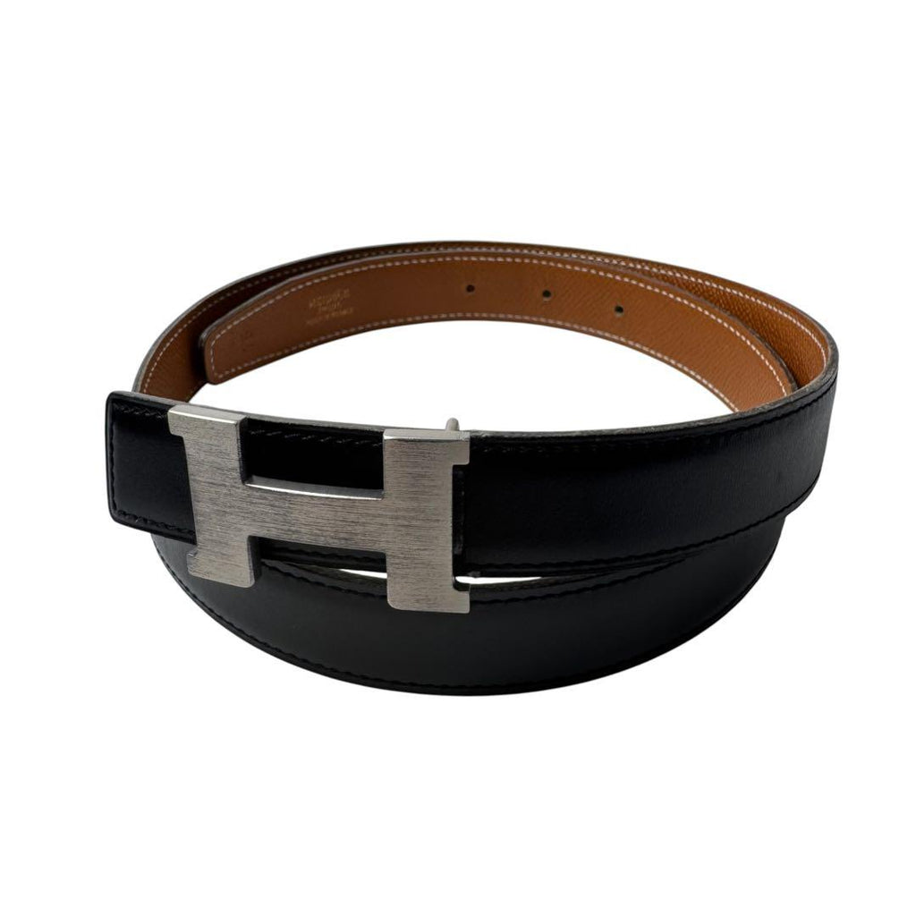Hermes Constance H Belt 75 Black Brown Buckle