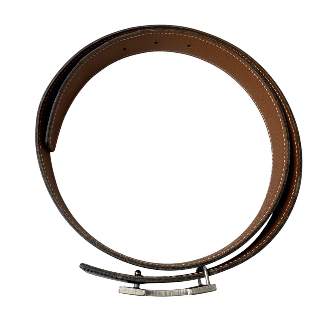 Hermes Constance H Belt 75 Black Brown Buckle — view 7