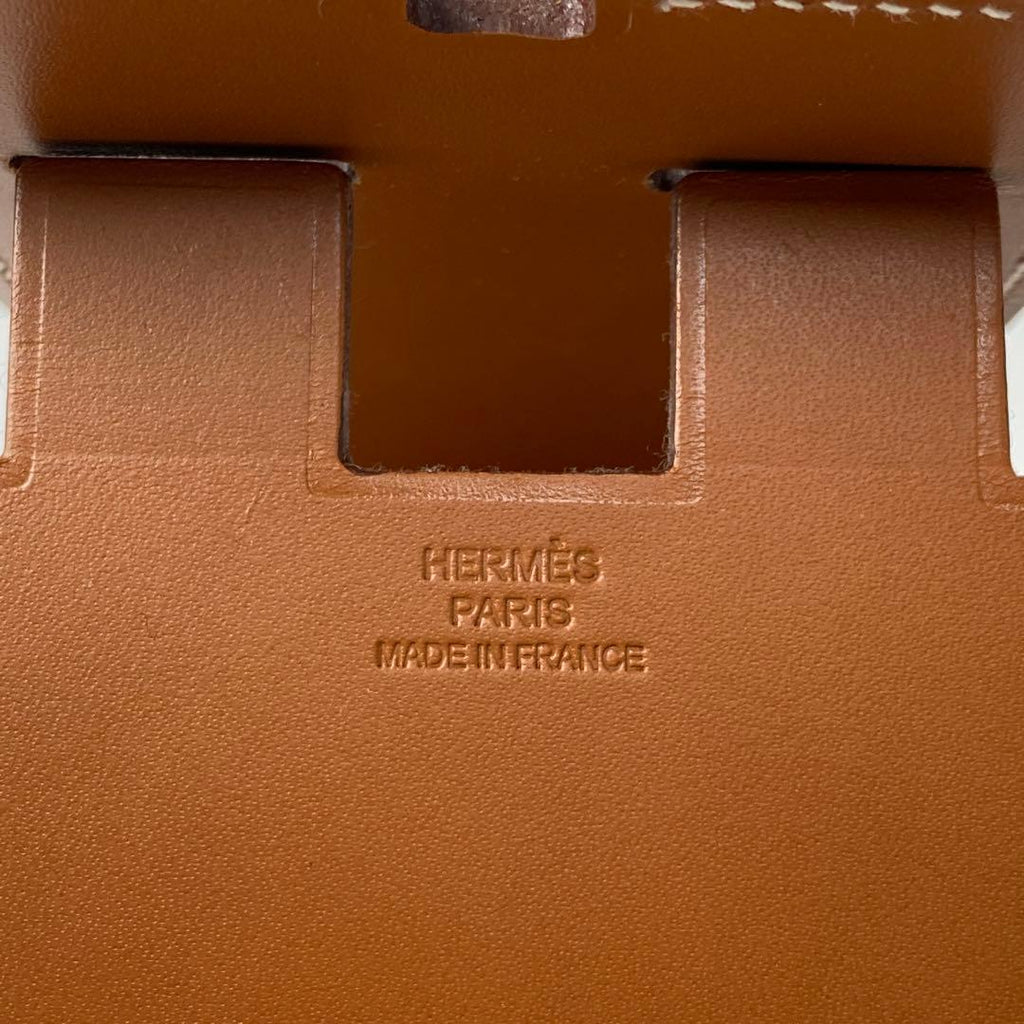 Hermes Smartphone Stand Appli Vache Hunter Leather Shoulder Bag — view 9