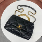 Chanel 19 CC Logo Ta on Rock Chain on Shoulder Bag — view 5