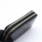 Chanel Lambskin Quilted Zip Wallet Black — view 2