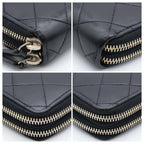 Chanel Lambskin Quilted Zip Wallet Black — view 8