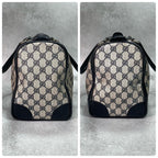 Gucci GG Boston Bag Hand Navy Leather Gold — view 7