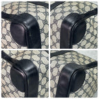 Gucci GG Boston Bag Hand Navy Leather Gold — view 9