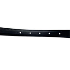 Celine Leather Triomphe Buckle Gold Belt Black — view 6