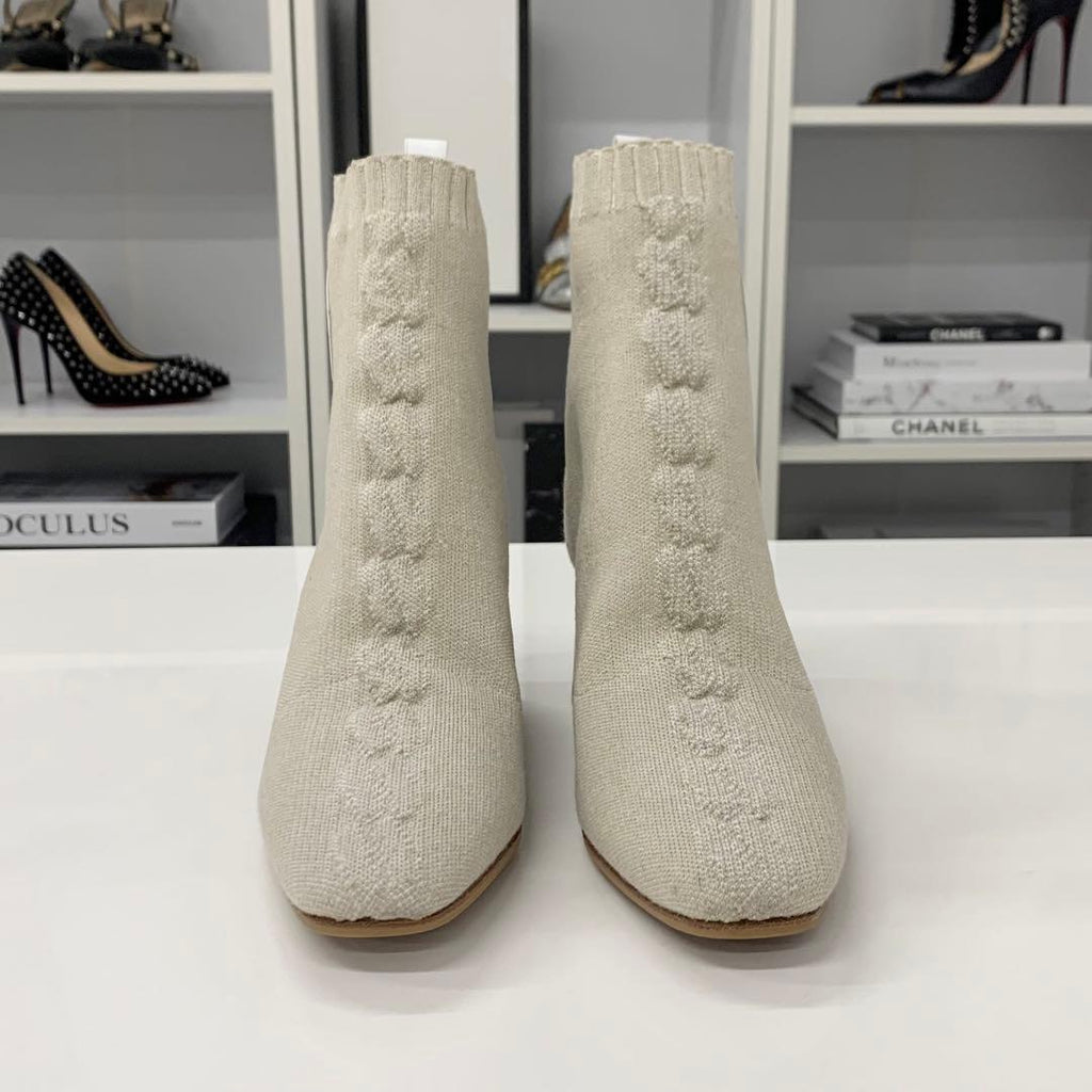 Hermes Vol Vert Knit Leather Exlibris Short Boots — view 4