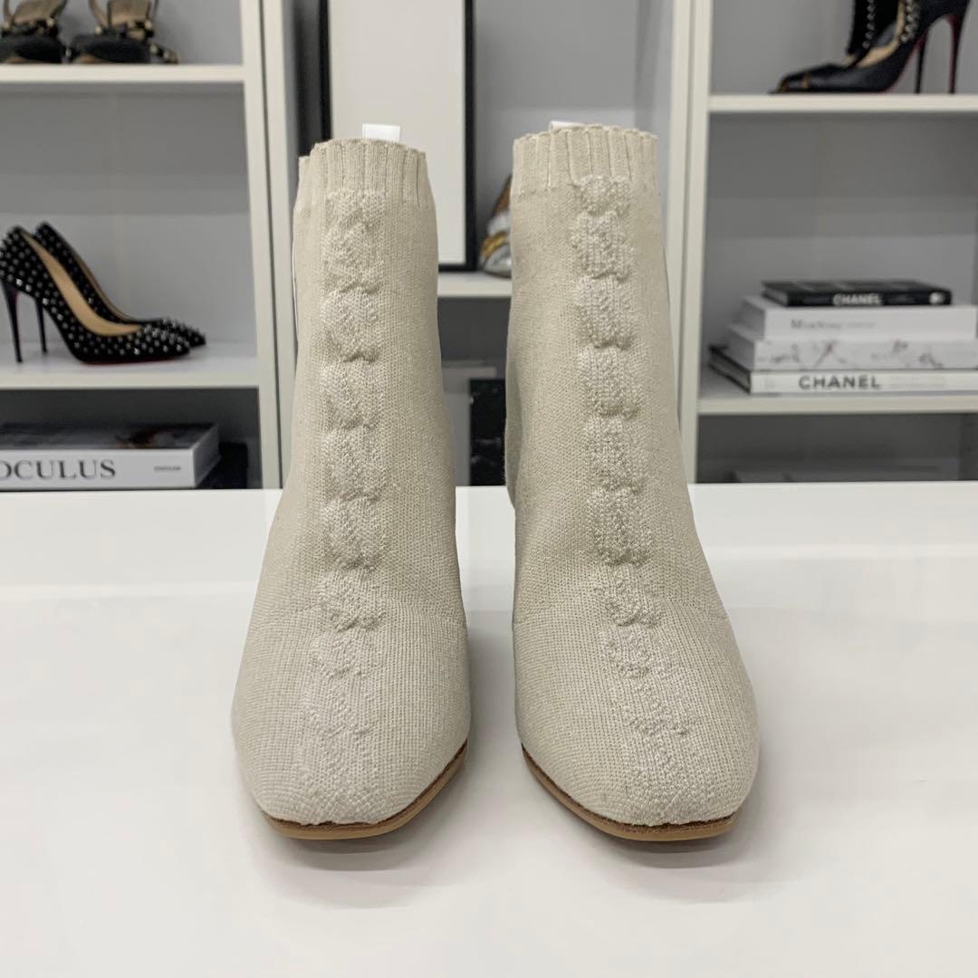 Hermes Vol Vert Knit Leather Exlibris Short Boots — view 4