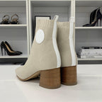 Hermes Vol Vert Knit Leather Exlibris Short Boots — view 5