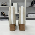 Hermes Vol Vert Knit Leather Exlibris Short Boots — view 6