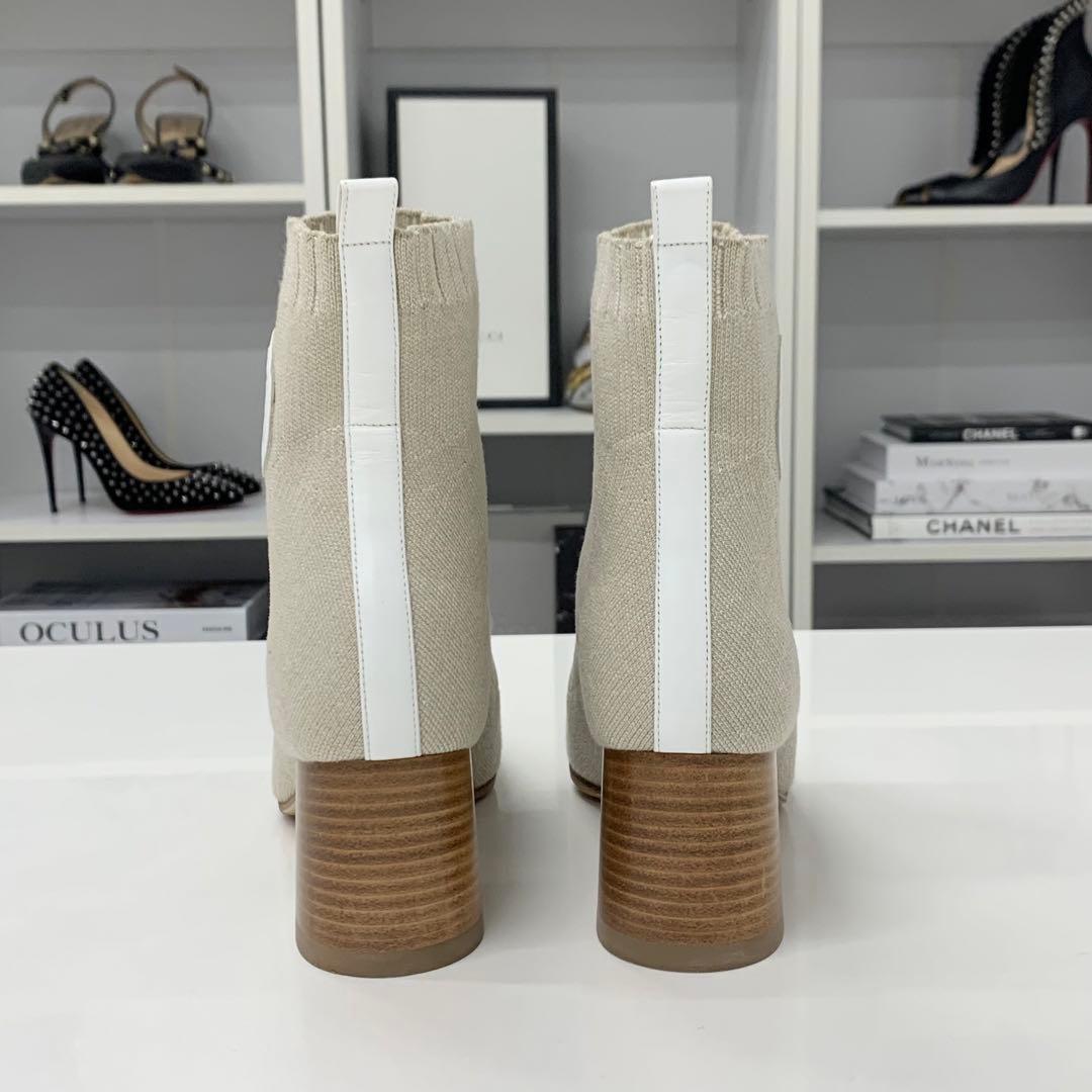 Hermes Vol Vert Knit Leather Exlibris Short Boots — view 6