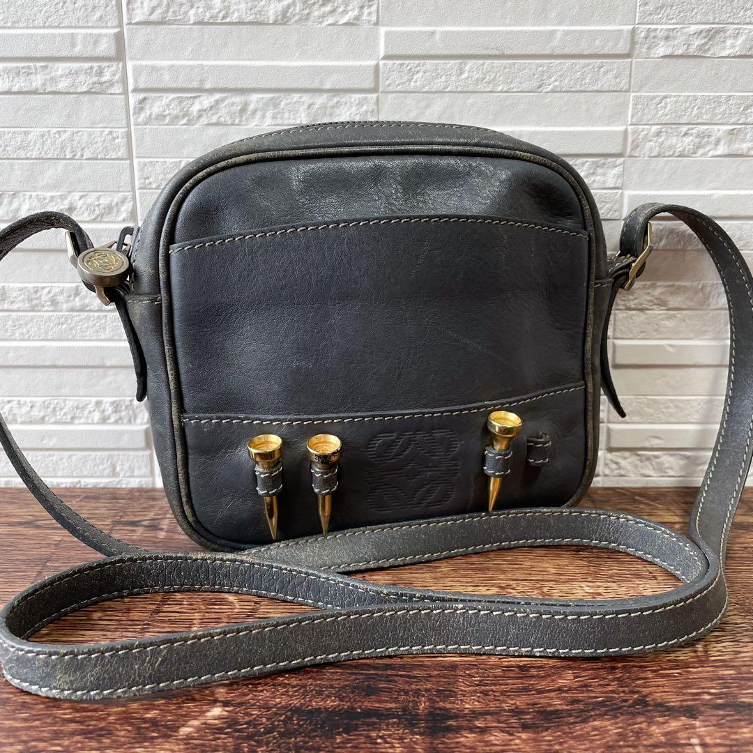 Loewe Leather Anagram Logo Golf Tee Shoulder Bag