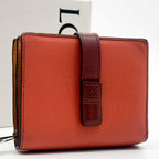 Loewe Vertical Wallet Compact Small Orange Anagram