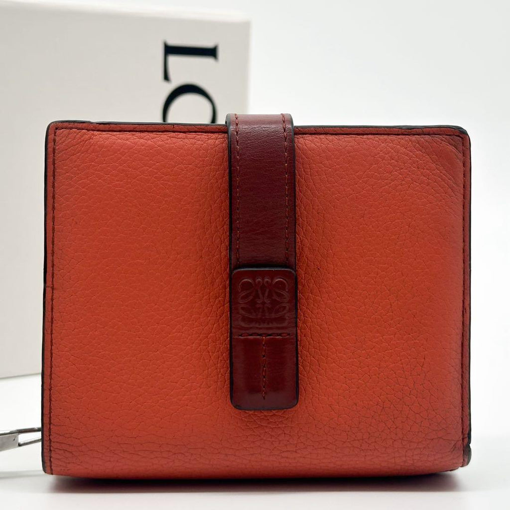 Loewe Vertical Wallet Compact Small Orange Anagram — view 2