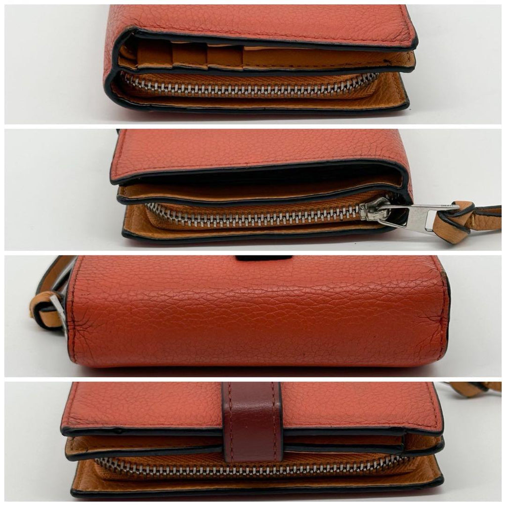 Loewe Vertical Wallet Compact Small Orange Anagram — view 4
