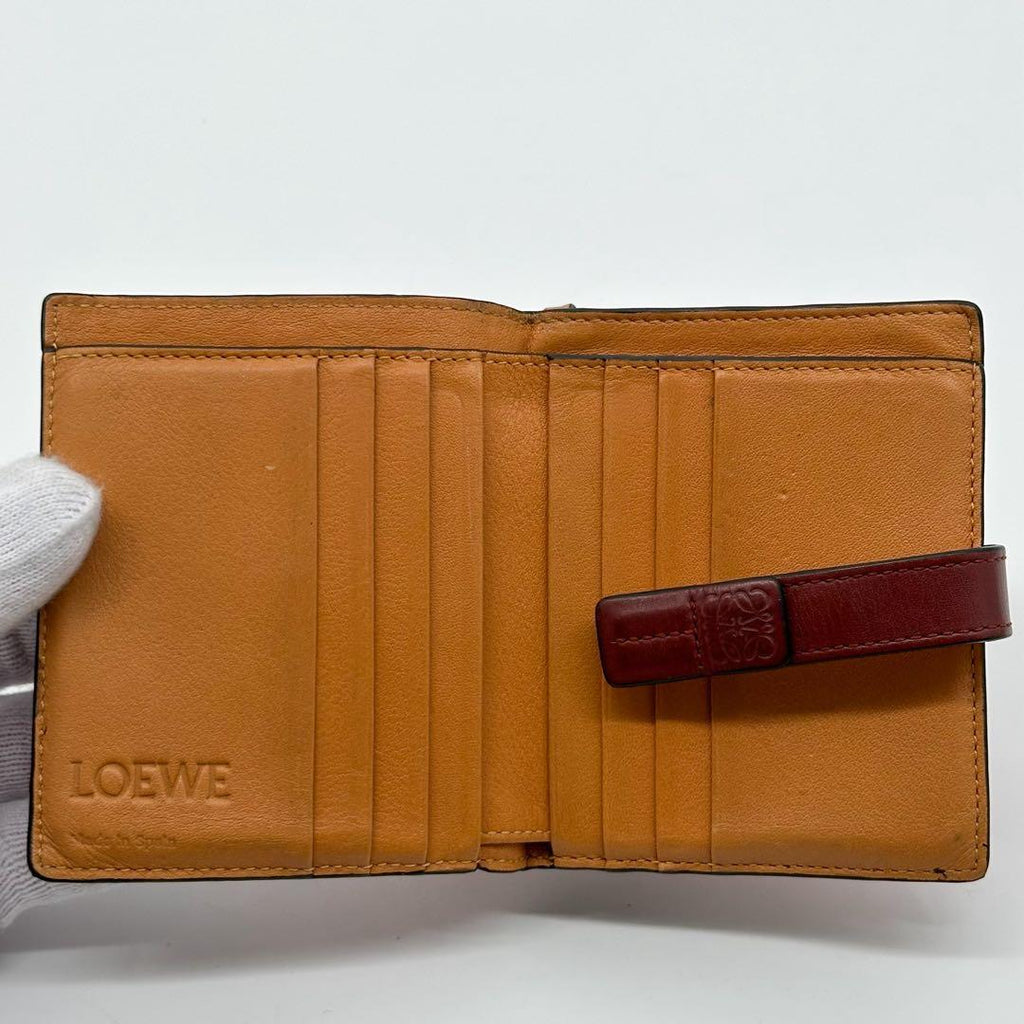 Loewe Vertical Wallet Compact Small Orange Anagram — view 7