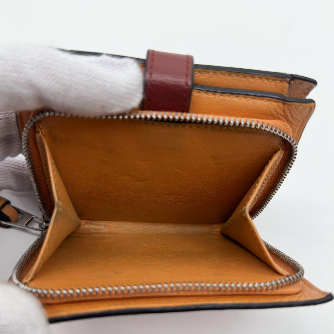 Loewe Vertical Wallet Compact Small Orange Anagram — view 9