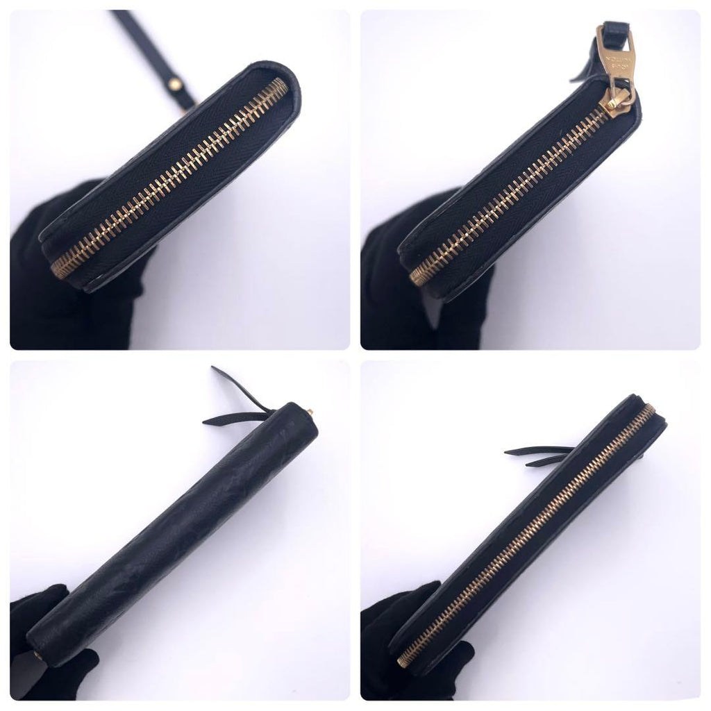 Louis Vuitton Monogram Empreinte Zippy Wallet Noir — view 6