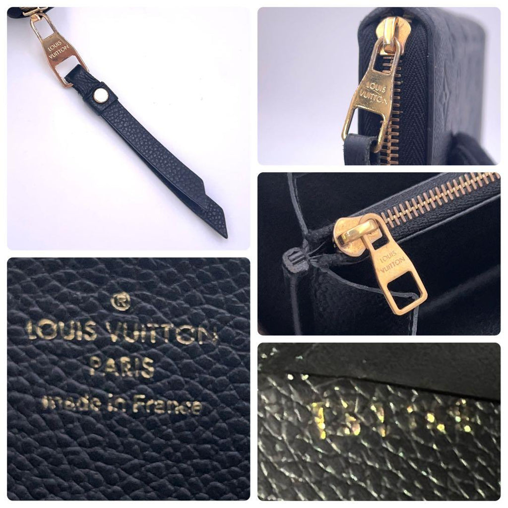 Louis Vuitton Monogram Empreinte Zippy Wallet Noir — view 9