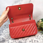 Chanel Mademoiselle Shoulder Bag Red Gold — view 9