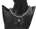 Chanel CC Logo Rhinestone Necklace