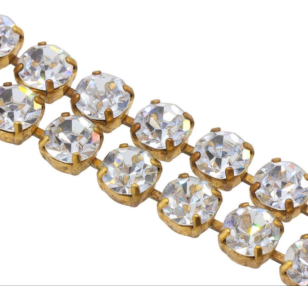 Chanel CC Logo Rhinestone Necklace — view 5
