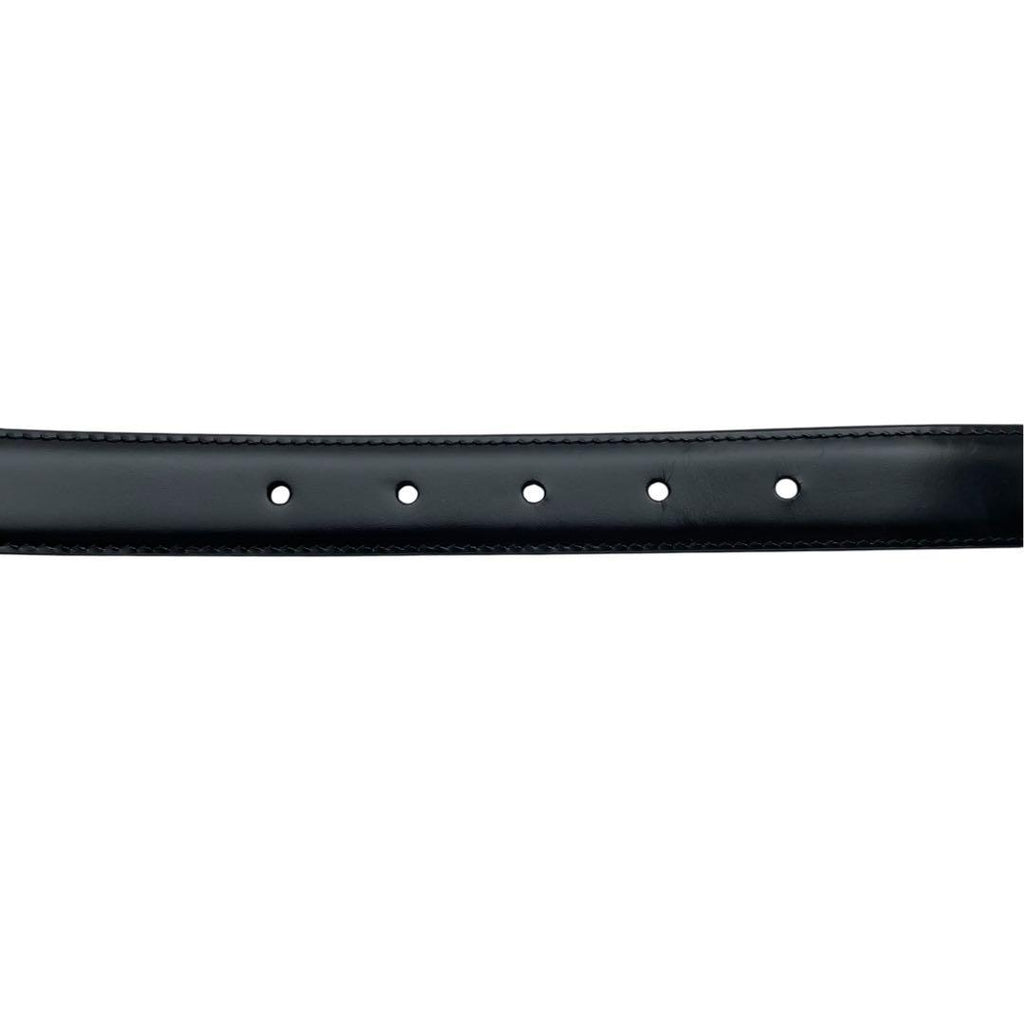 Celine Leather Gold Triomphe Buckle Belt Black — view 5