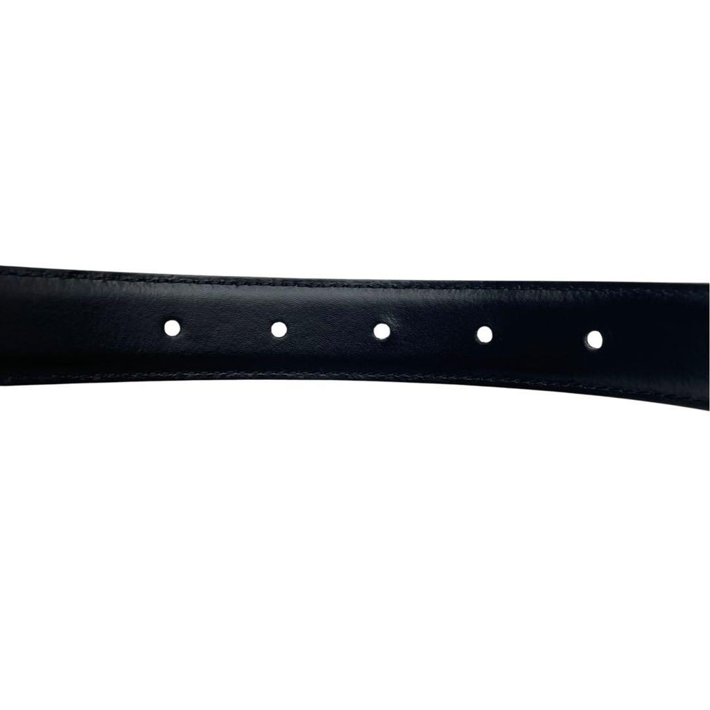 Celine Leather Gold Triomphe Buckle Belt Black — view 6