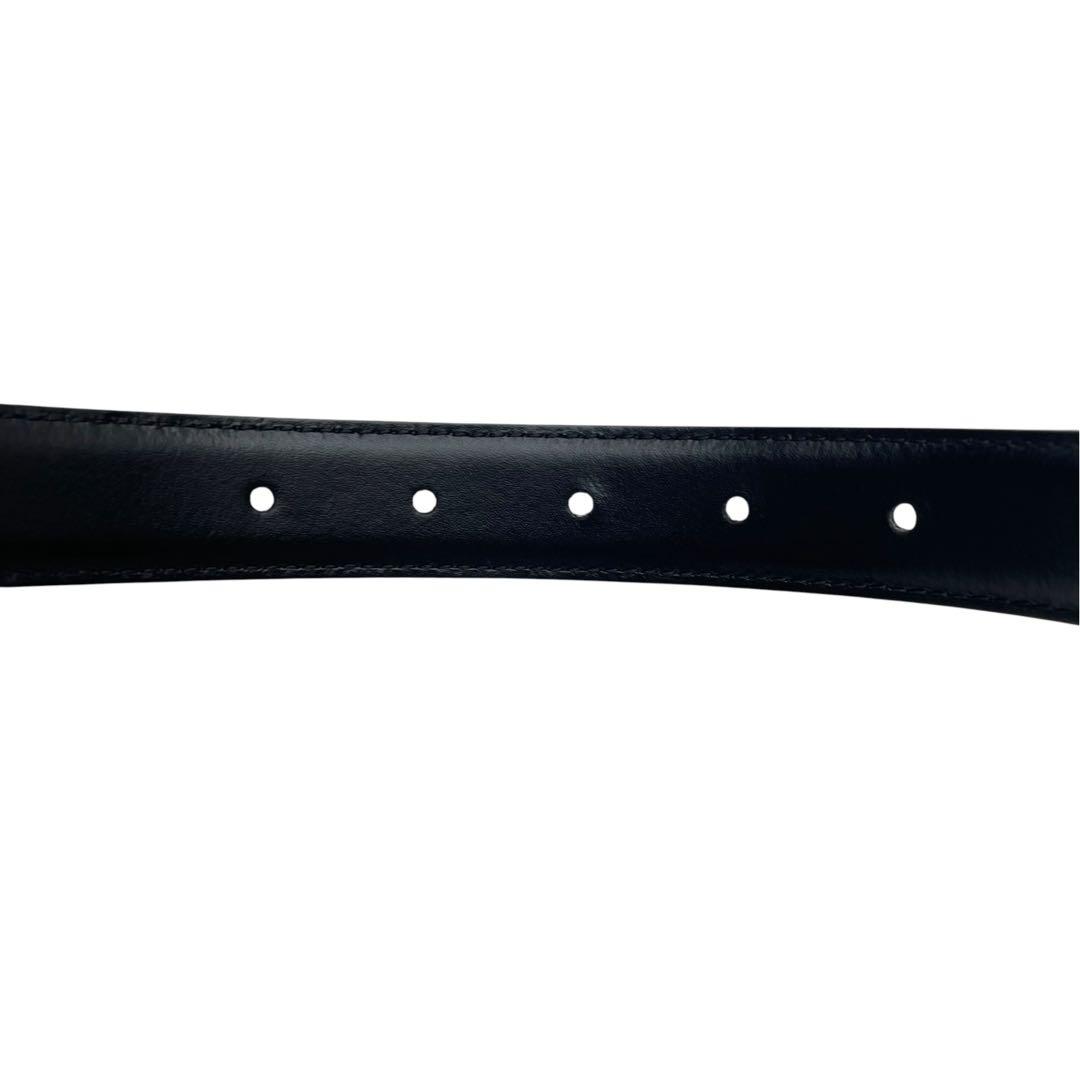 Celine Leather Gold Triomphe Buckle Belt Black — view 6