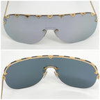 Louis Vuitton Mirror Sunglasses Flower Monogram Gold Eyewear — view 3