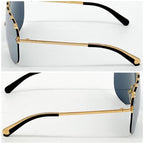 Louis Vuitton Mirror Sunglasses Flower Monogram Gold Eyewear — view 5