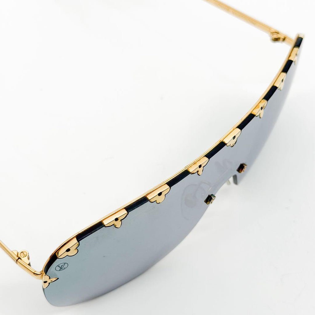 Louis Vuitton Mirror Sunglasses Flower Monogram Gold Eyewear — view 7