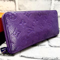 Louis Vuitton Monogram Taurillon Zippy Wallet Purple