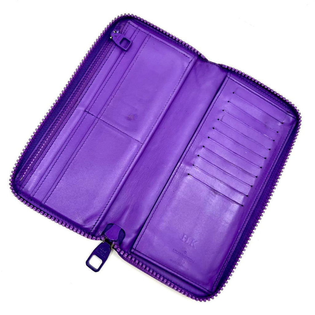 Louis Vuitton Monogram Taurillon Zippy Wallet Purple — view 3