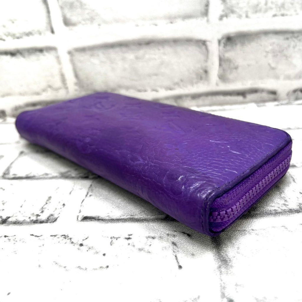 Louis Vuitton Monogram Taurillon Zippy Wallet Purple — view 7