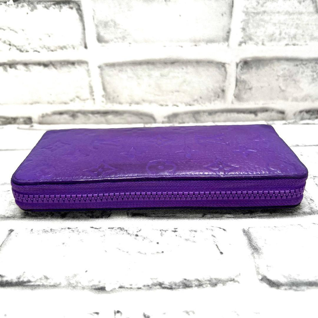 Louis Vuitton Monogram Taurillon Zippy Wallet Purple — view 8