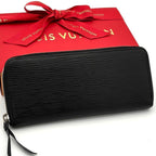 Louis Vuitton Epi Portefeuille Clemence Noir Black Wallet