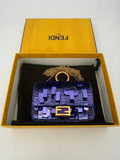 Fendi Nano Baguette Charm Purple Rain Sequins Keychain