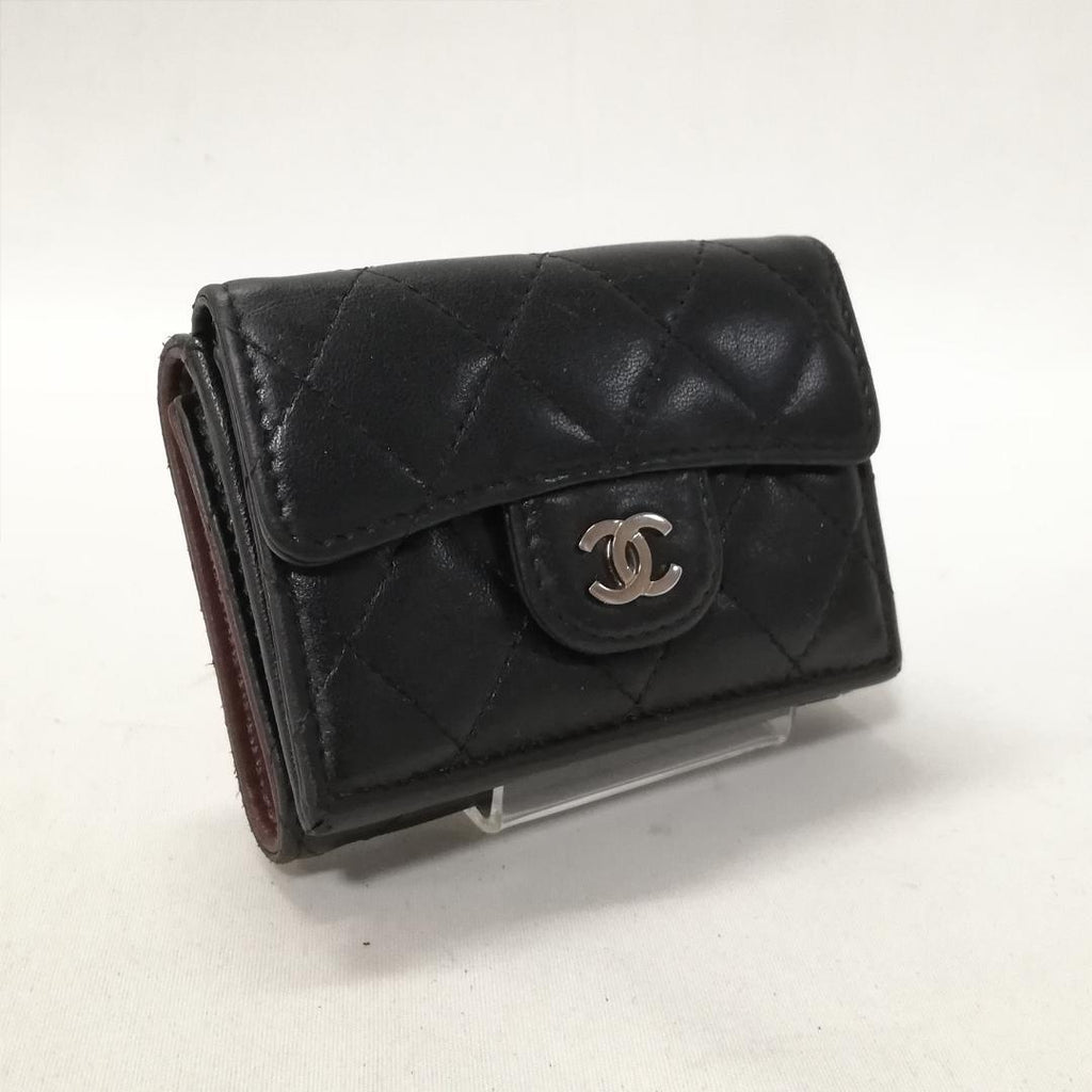 Chanel Lambskin Quilted Trifold Wallet — view 2