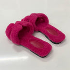 Hermes Oran Shearling Sandals Pink — view 4