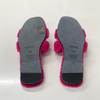 Hermes Oran Shearling Sandals Pink — view 6