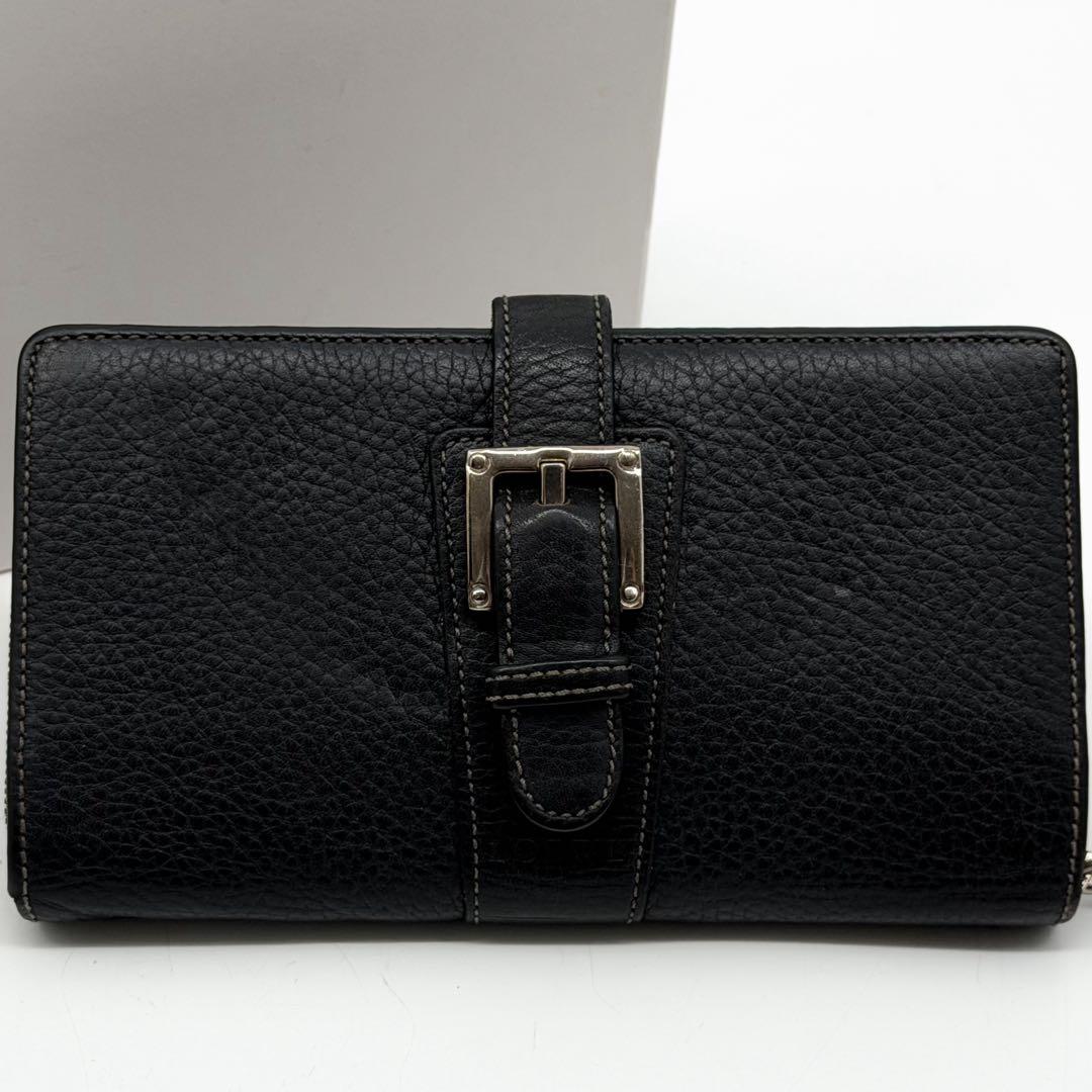 Loewe Senda Wallet Black Zip Around Leather — view 2